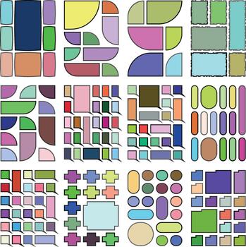 Contemporary layout grid sets made for refined visual presentations vector