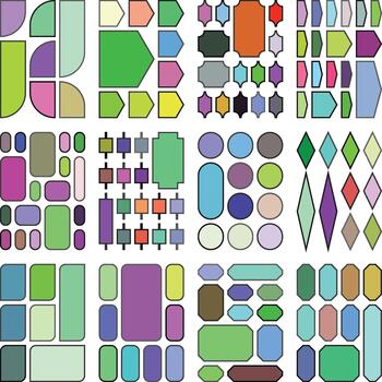 Clean organized bento grids curated for consistent design structure vector