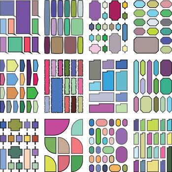 Beautiful bento layout bundle perfect for modern creative workflows vector