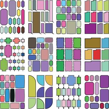 Creative professional grid patterns suitable for trending design themes vector