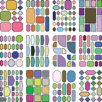 Minimal bento layout grids curated for organized visual presentation vector