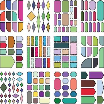 Modern artistic grid layouts curated for seamless user interface flow vector