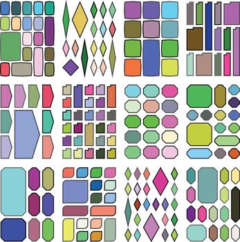 High end grid layout bundle optimized for elegant visual structure vector