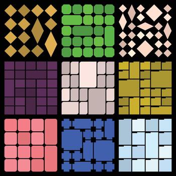 Sleek organized grid mix created for smooth design workflows vector