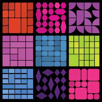 Professional bento grid layout bundle crafted for polished digital design workflows vector