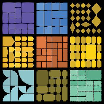 Creative modular bento grid components perfect for digital products and interfaces vector