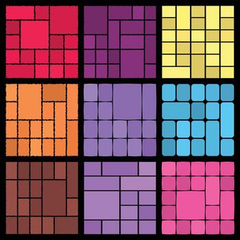 Stylish mixed bento grid elements for professional design and digital media layouts vector