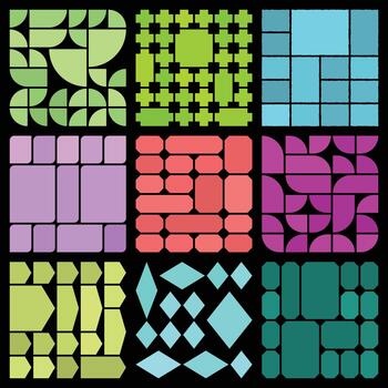 Modern mixed bento grid layout bundle crafted for trendy design presentations vector
