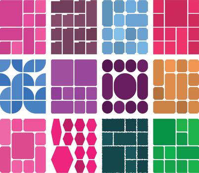 Simple clean bento grid concept for minimal structured digital layout solutions vector