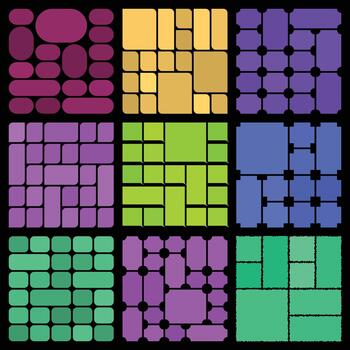 prima mezclado bento cuadrícula haz ofrecimiento moderno creativo usuario interfaz elementos vector