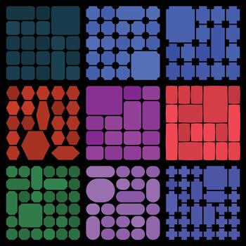 moderno de moda bento estilo cuadrícula haz a la medida para organizado digital visual diseño vector