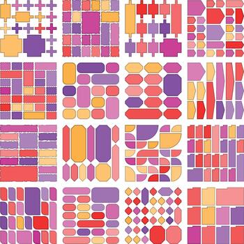 Stylish professional bento design templates created for smooth structured visuals vector