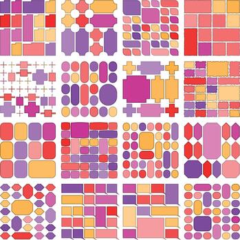 Unique crafted bento grid compositions designed for versatile artwork vector