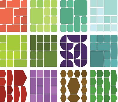 Modern expressive bento grid layouts ideal for versatile creative design work vector