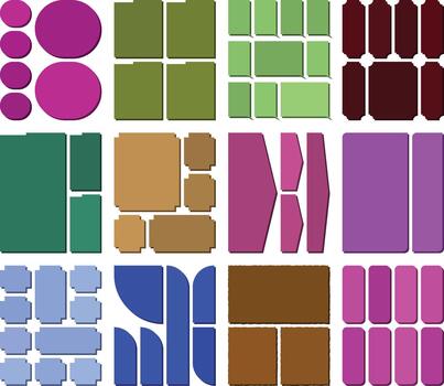 único mínimo bento cuadrícula obra de arte hecho a mano para creativo marca visuales vector