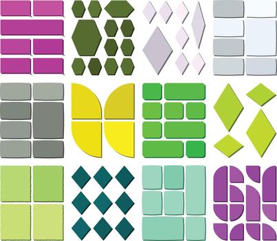 Unique bento grid style layout templates for refined interface compositions vector