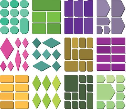 Refined bento grid pack for polished website and app layout structures vector