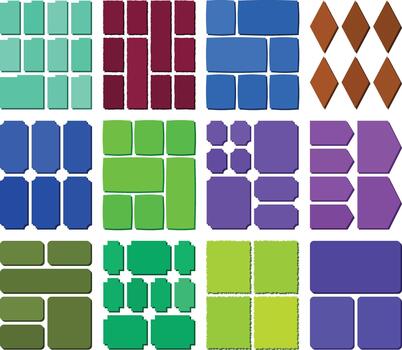 Bold creative bento grid templates crafted for standout visual design systems vector