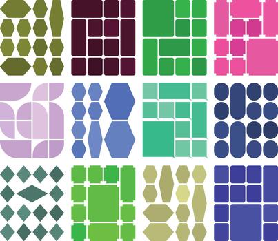 Creative bento grid layout designs optimized for smooth interface experiences vector