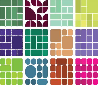 Detailed bento grid pack for building expressive design interfaces vector