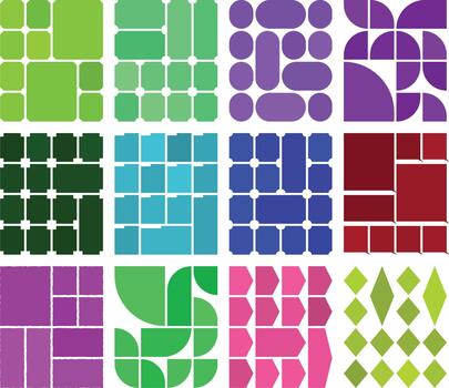 Mixed style bento grid layouts curated for creative project development vector