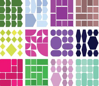 Clean geometric bento grid designs created for next generation UI concepts vector