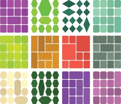 Professional bento grid layout templates ideal for user centered design work vector