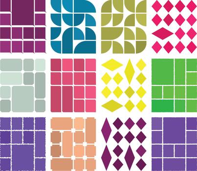 Modern responsive bento grid template collection for innovative UI experiences vector