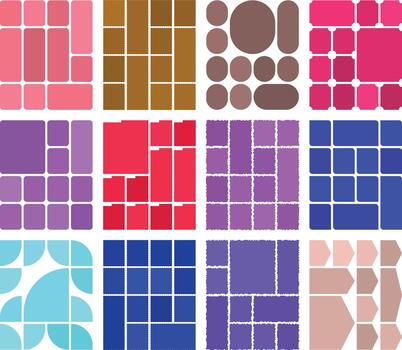Modern bento grid layout collection for clean creative visual design vector
