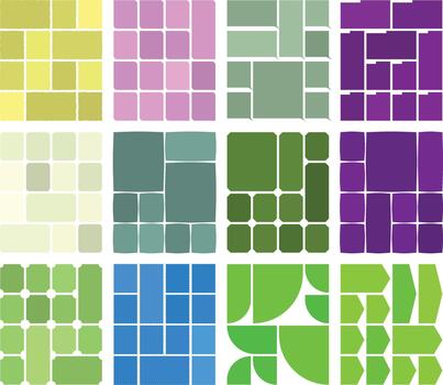 Dynamic clean bento grid templates for modern application layouts vector