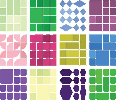 Elegant bento style grid bundle for aesthetic interface compositions vector