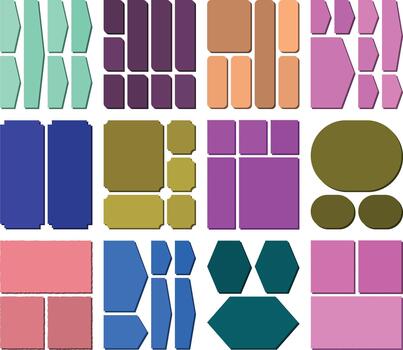 Minimal bento grid concepts suitable for contemporary interface layouts vector