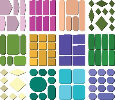 Clean digital grid concepts inspired by aesthetic bento layout design vector