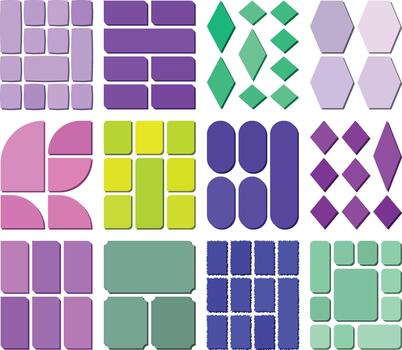 Unique aesthetic modular bento grid elements for versatile creatives vector