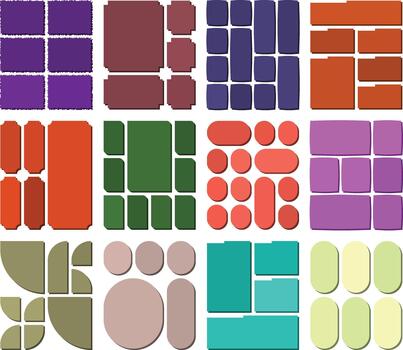 Modern professional bento layout concepts created for UI designers vector