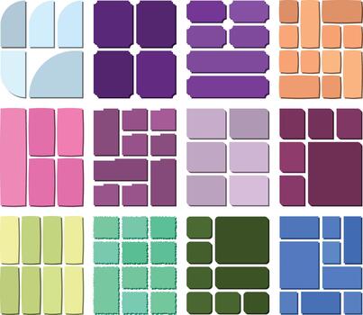 creativo modular bento diseño ideas diseñado para elegante interfaces vector