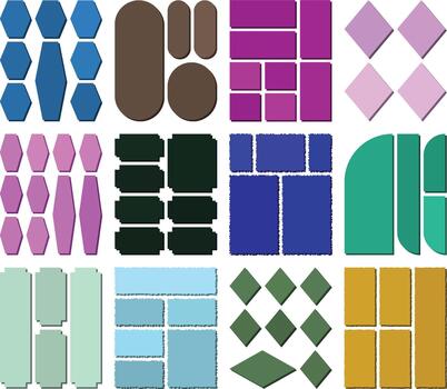 Modern structured bento compositions built for professional branding vector