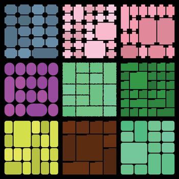 Contemporary bento based layout ideas ideal for visual branding vector