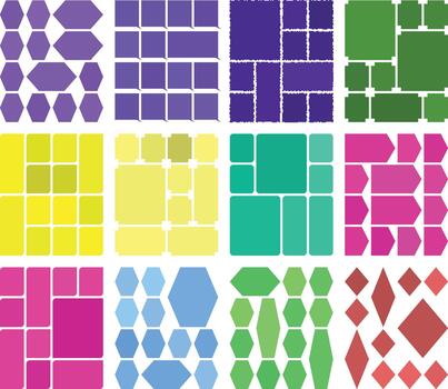 Clean minimal bento templates designed for digital interface design vector