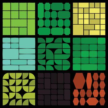 Elegant aesthetic bento arrangements optimized for digital design use vector