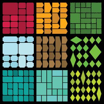 Professional bento style layout graphics ideal for creative design teams vector