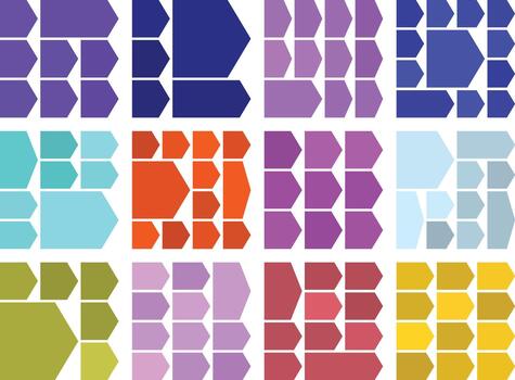 Versatile chevron arrow graphics ideal for bold modern interface layouts vector