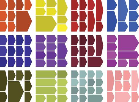 Smooth bento grid arrow chevron s perfect for stylish UI enhancements vector