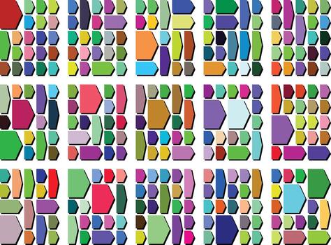 refinado flecha cheurón formas diseñado para pulcro bento inspirado ui visuales vector