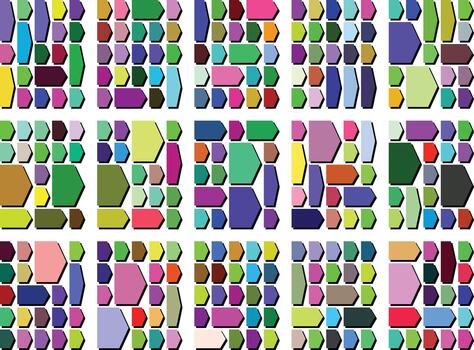 Neat bento grid arrow chevron s ideal for smooth UI compositions vector