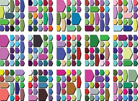 Simple chevron arrow graphics optimized for clean modern UI arrangements vector