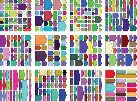 Elegant arrow chevron designs suitable for structured bento grid layouts vector