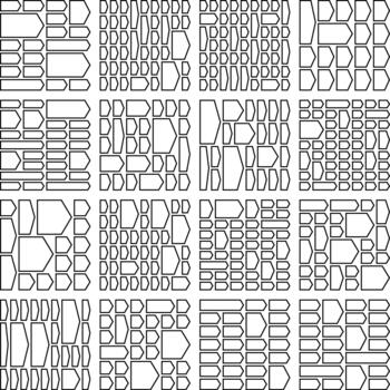 Dynamic arrow chevron symbols enhancing movement across modular UI layouts vector