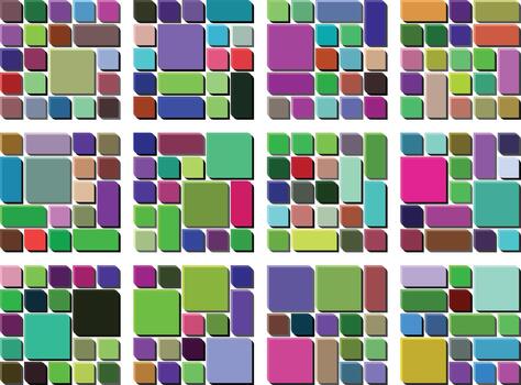 Captivating Asymmetric Leaf Style Bento Grid Nature Inspired Bundle For Branding vector