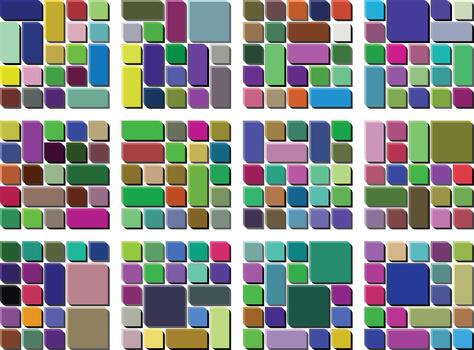 Refined Asymmetric Leaf Style Bento Grid Botanical Design Bundle For Marketing vector